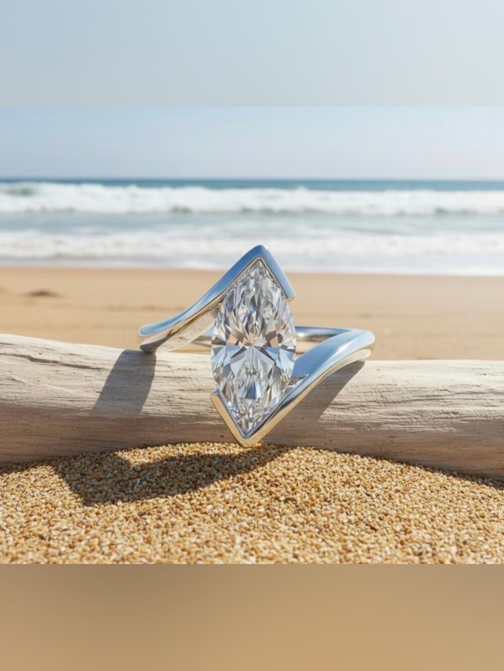 $8 Each Or Bundle 5/$20 Sterling Silver Marquise Solitaire Ring